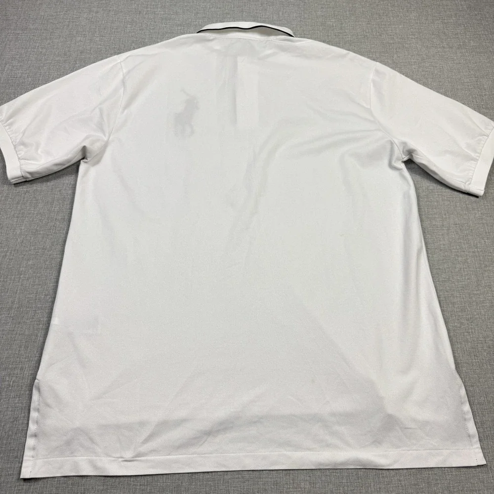 Polo Ralph Lauren Polo Shirt Mens Large White Short Sleeve Polo 67 Training Logo